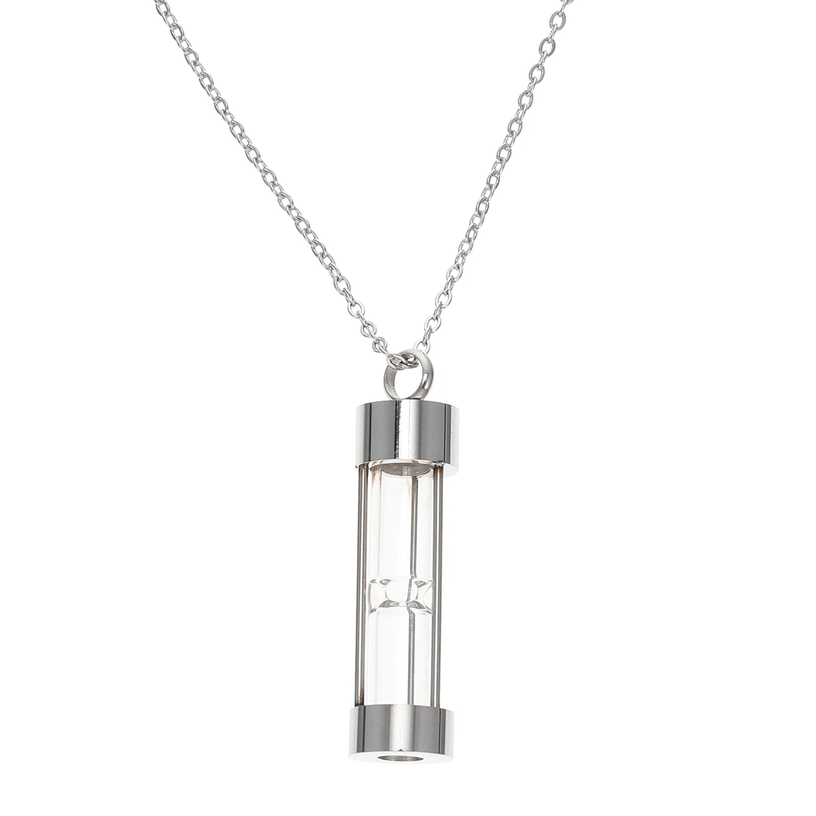 

Ash Urn Necklace Stainless Steel Cinerary Pendant For Pet Ash Keepsake Jewelry Memorial Decor Sand Clock Vial Pendant