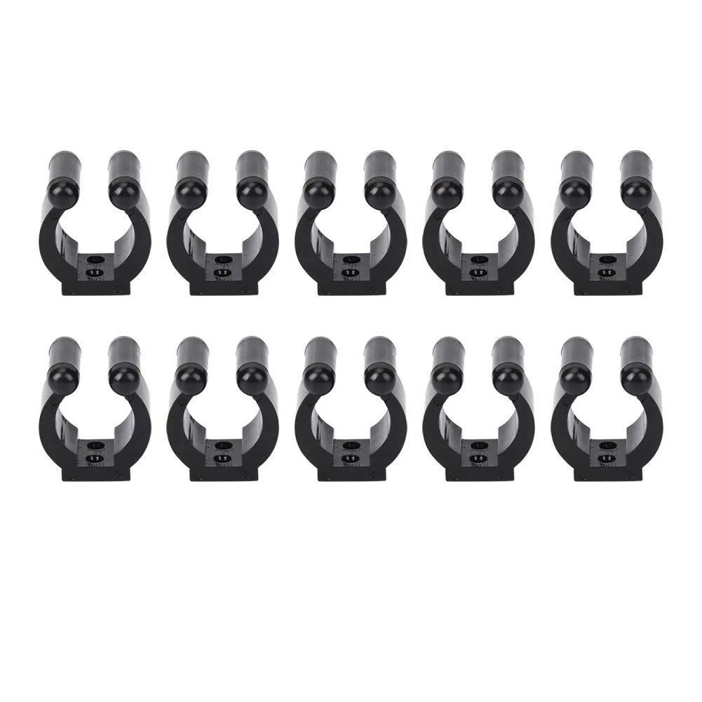 

10pcs/set Plastic Club Rod Clips Pole Storage ABS Fishing Rod Clamp Practical Rack Clamps Holder Fishing Parts