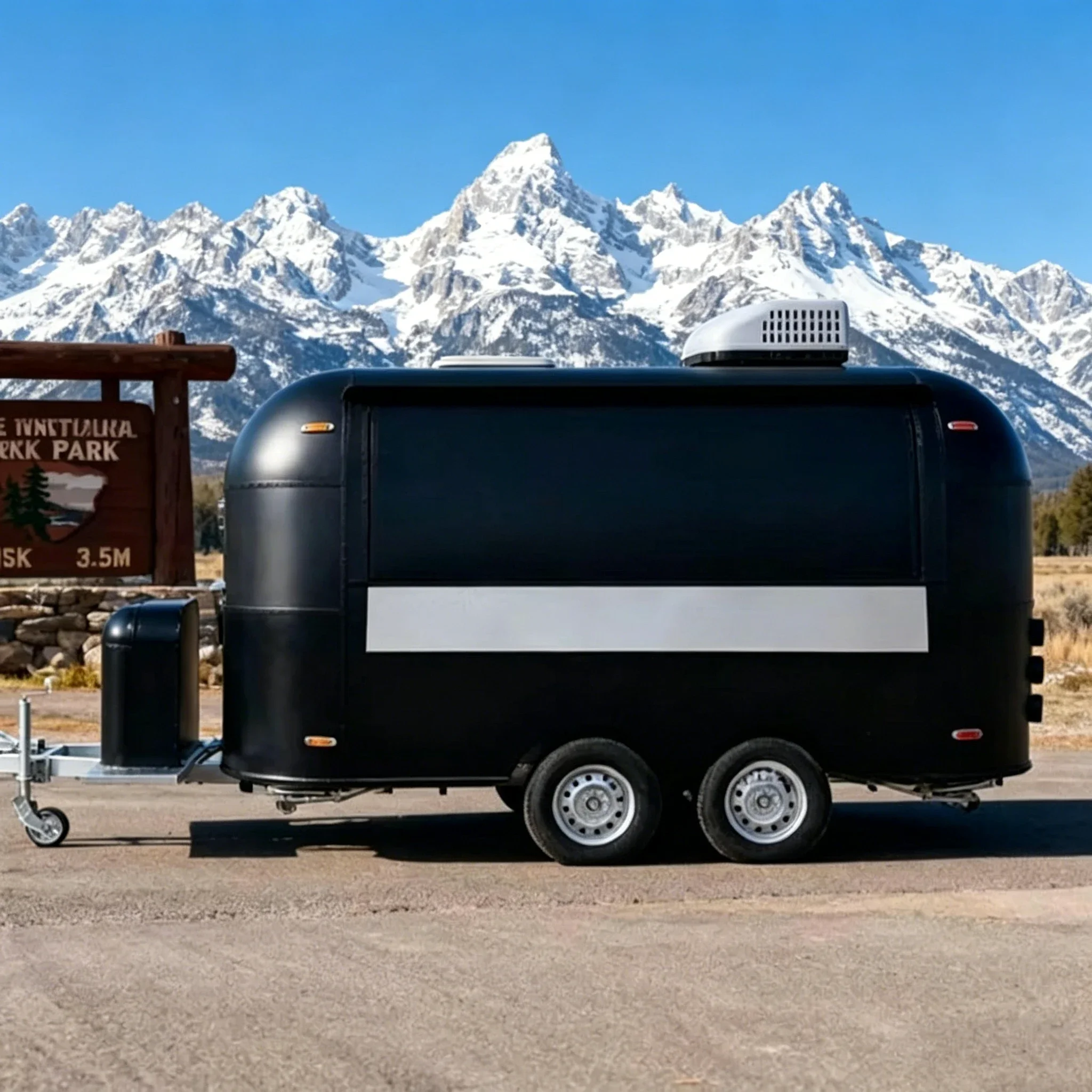 Fully Equipped EPA Approved Stainless Steel Ice Cream Food Truck & Trailer Mobile Concession Stand with Rust Resistant Design