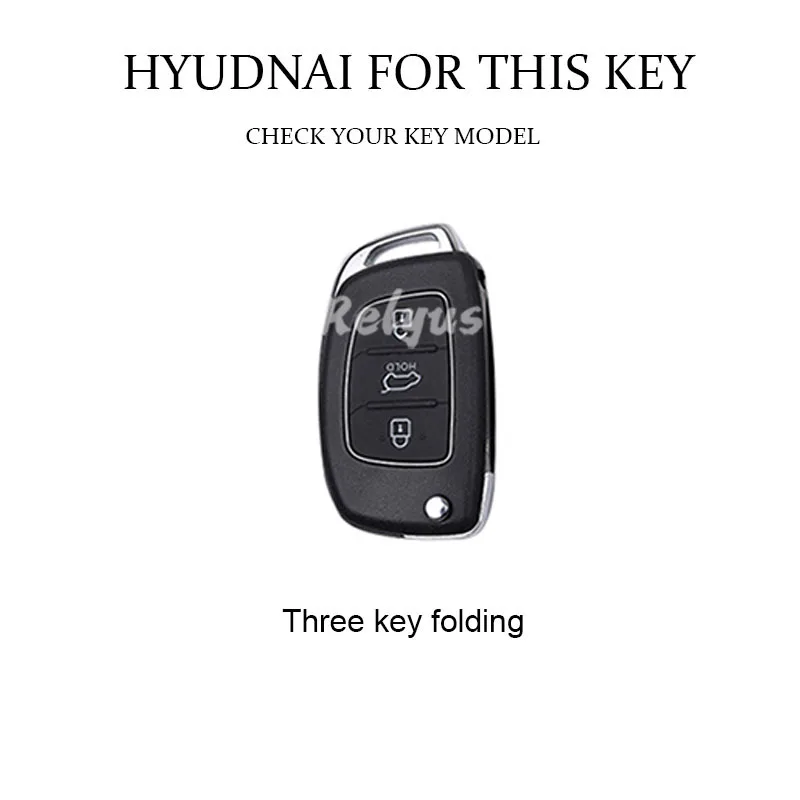 Fashion Leather Car Key Case Cover for Hyundai Tucson Creta ix25 i10 i20 i30 Verna Mistra Elantra 2015 2018  Automobile Parts