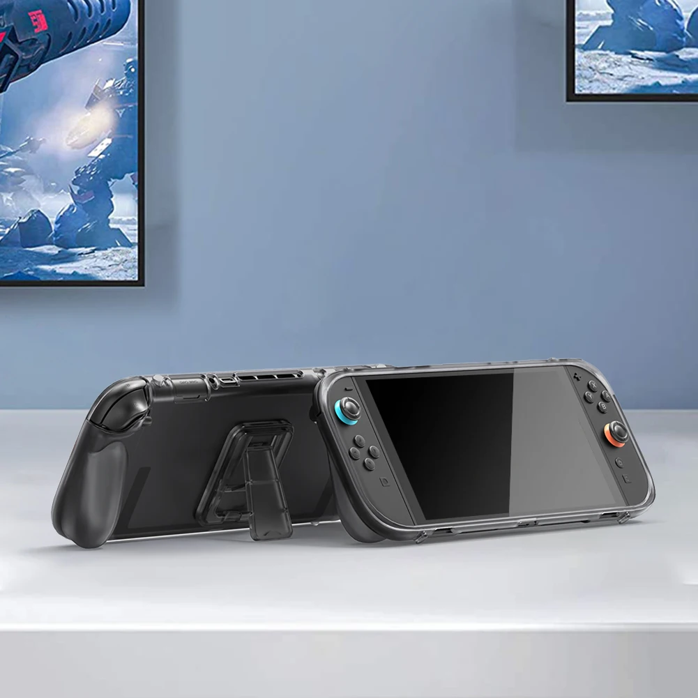 Ergonomische Schutzhülle mit Halterung, sturzsicherer Gehäuseschutz, leichte, weiche Handkonsolenschale als Geschenk für Freunde