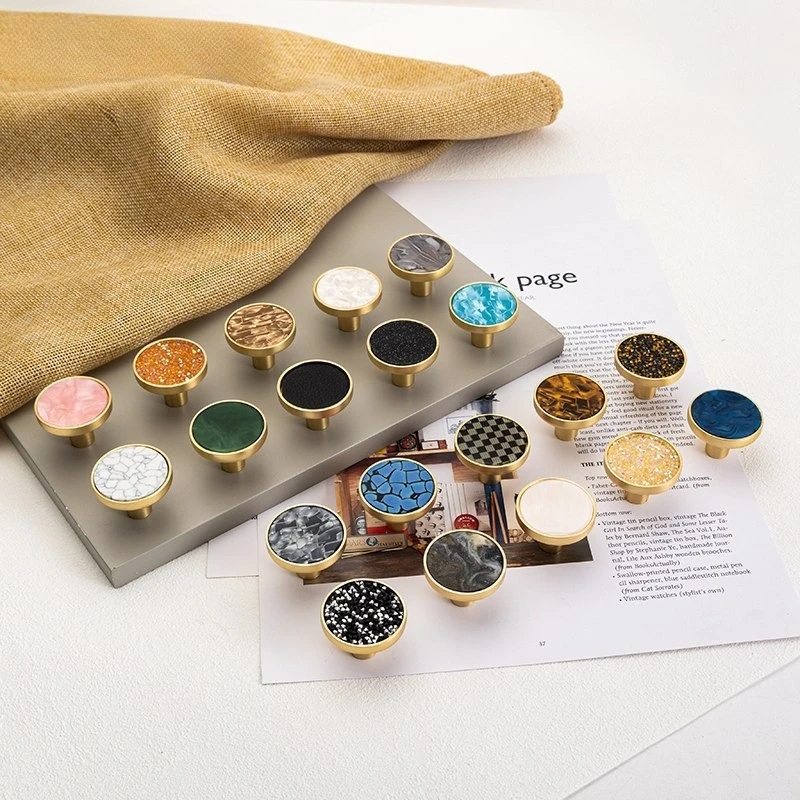 Furniture Handles Wall Hanging Hooks Shell Resin Elegant Door Knobs and Handle for Kitchen Cabinet Cupboard Drawer Pulls