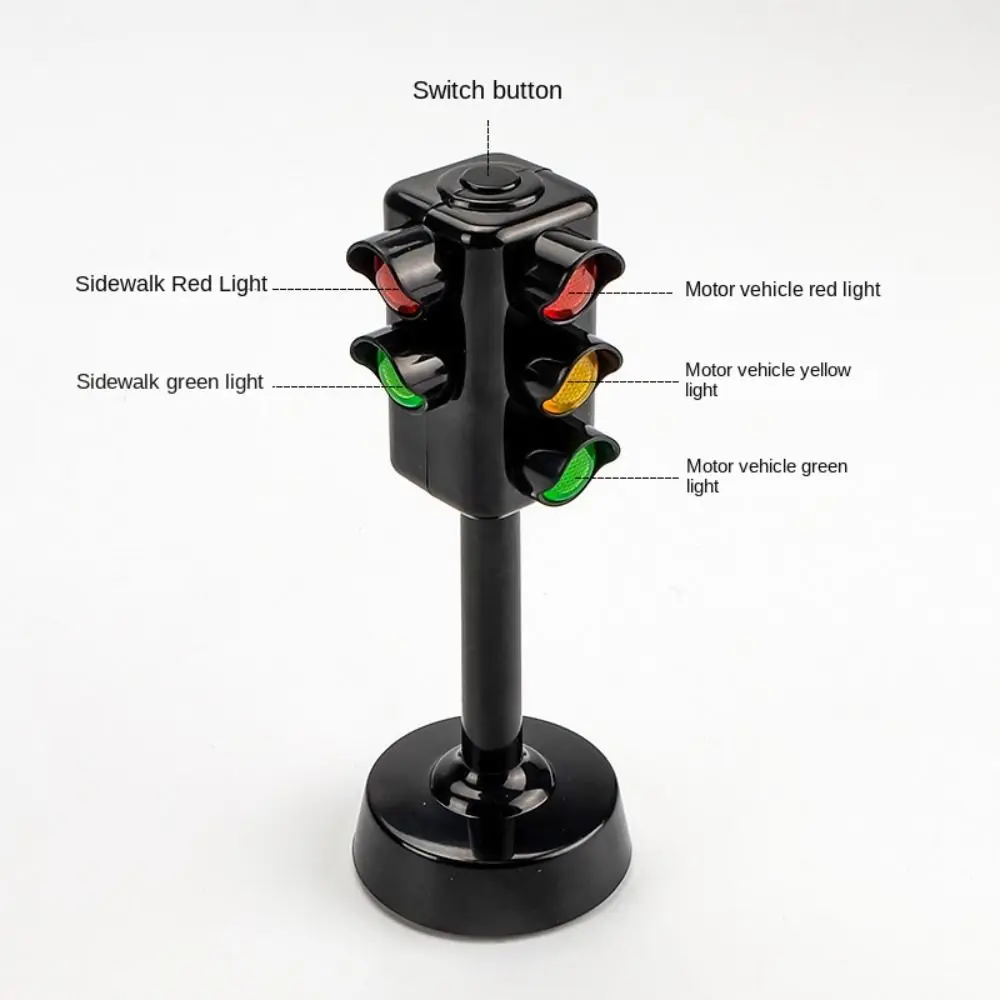 Plastic Traffic Light Model Acousto Optic System LED Model Road Light Signal Traffic Safety Traffic Light Toys Early Childhood