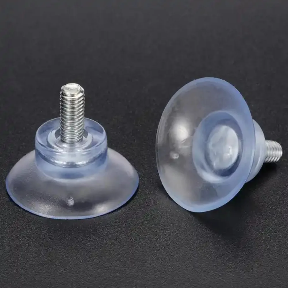 Factory supply custom M4 M5 M6 M8 transparent screw PVC strong suction cup  for car window insert injection molding