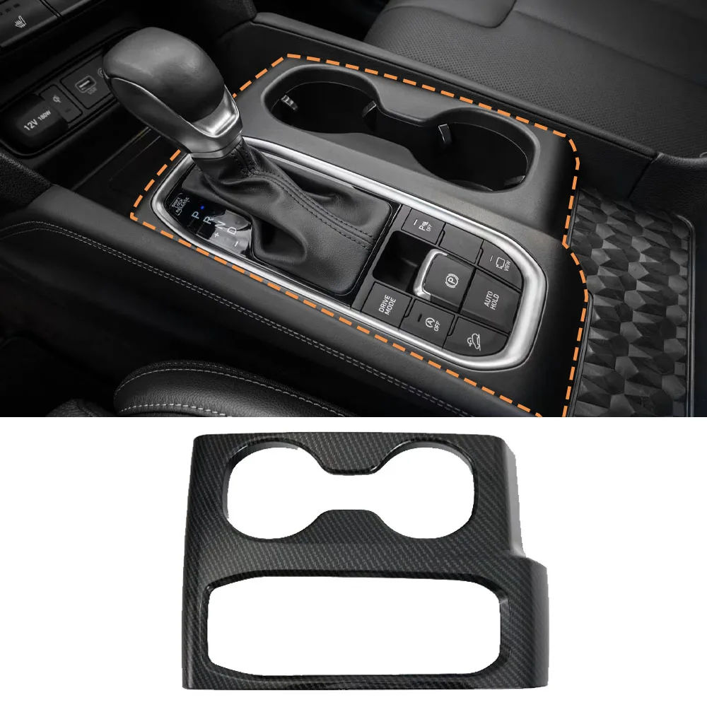 

For Hyundai Santa Fe 2019 2020 Car Accessories Gear Panel Frame Trim Stickers Auto Gear Shift Knob Cover Modify Interior Styling