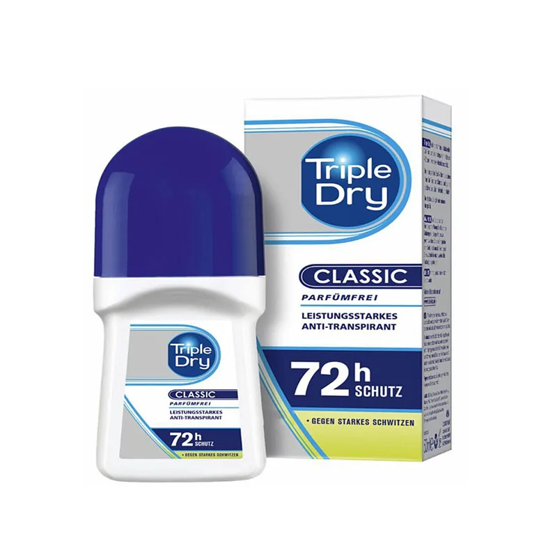 Triple Dry 72hr Advanced Heavy Protect Deodorant Anti-Perspirant Armpit Odor, Sweat  Roll on MEN 50ML