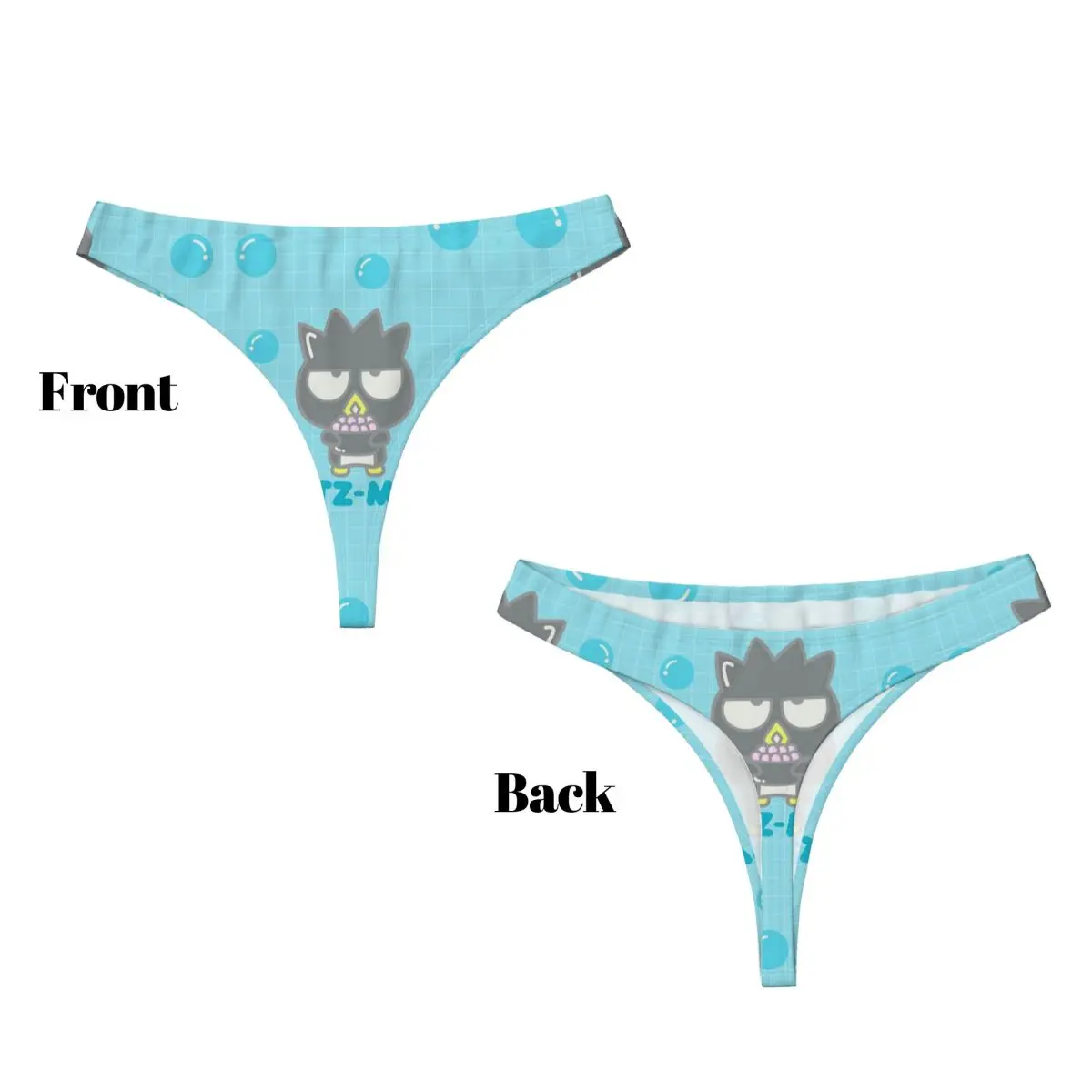 Bad Badtz-tanga de corda-dental para mulheres, calcinha feminina conforto, roupa íntima personalizada, Maru Xo