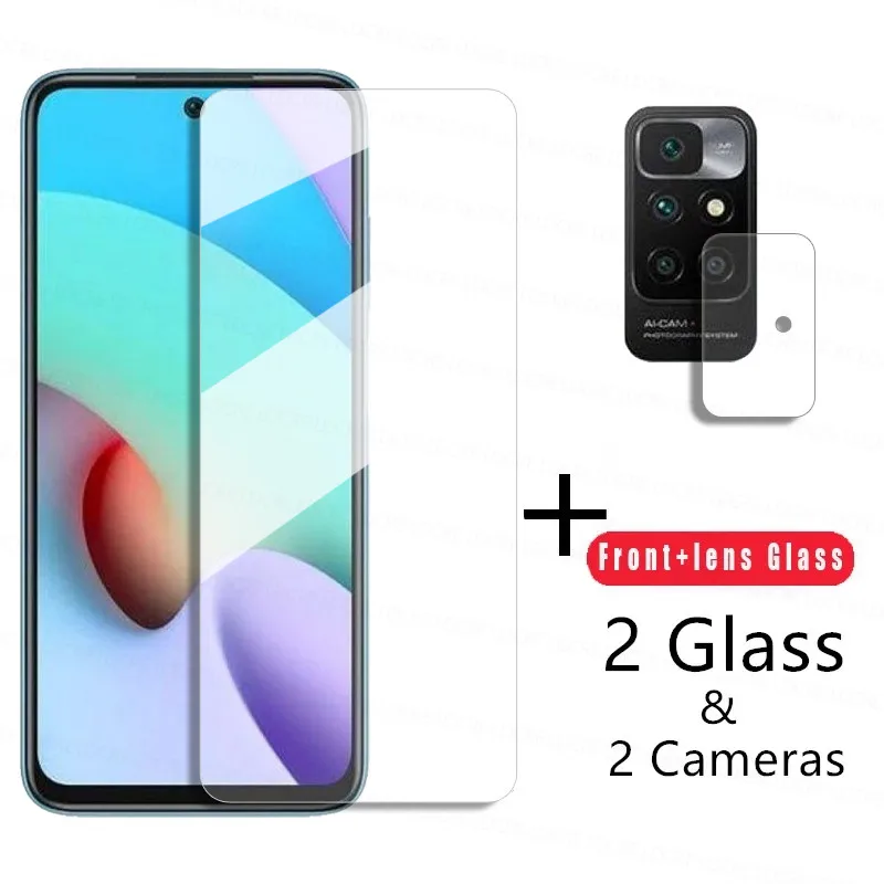 

Clear Glass For Xiaomi Redmi 10 Screen Protector For Redmi 10 9T 9A 9C 9 Tempered Glass Camera Lens Film For Redmi Note 10T 10S