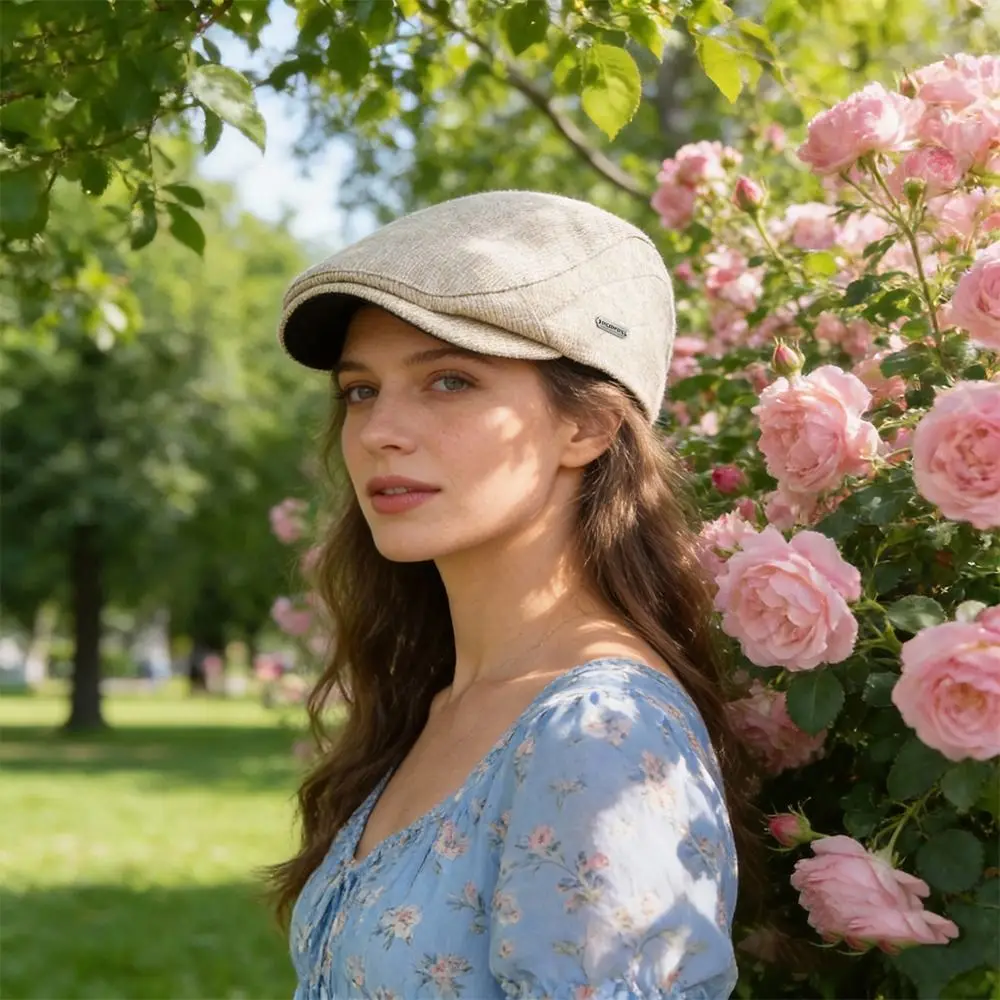 New High Quality Portable Fashion Winter Beret Hat Thick Warm Soft Newsboy Hat Casual Retro Leisure Visor Cap Men Women