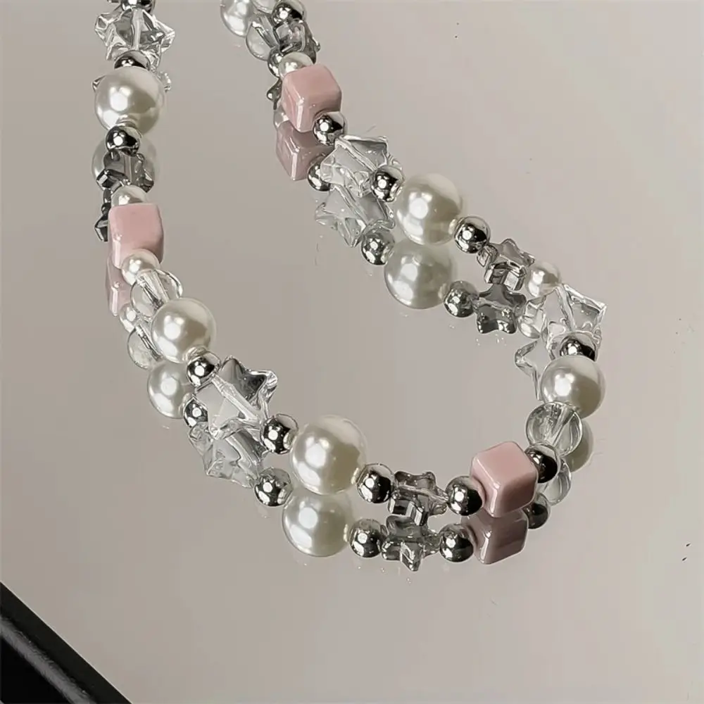 2024 Y2K Phone Chain Pink Star Phone Strap Key Chain Phone