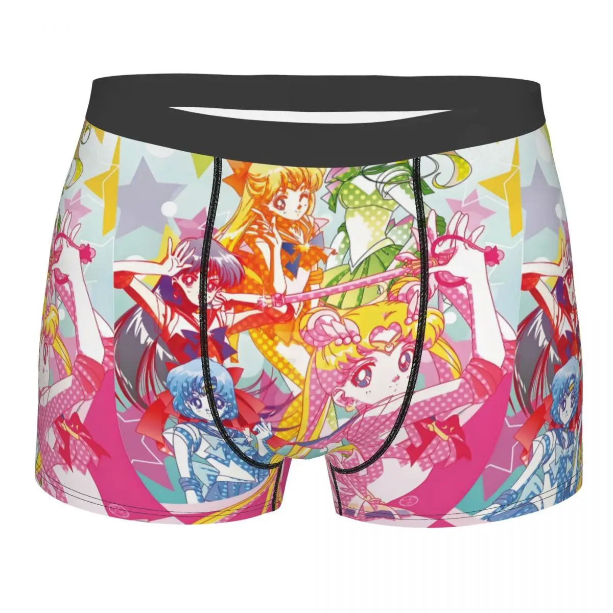 

Custom S-Sailors M-Moons Figures Underwear Men Breathable Cartroon Boxer Briefs Shorts Panties Soft Underpants For Male