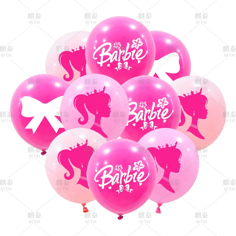 

1pcs Barbie Balloon Set Cute Cartoon Pink Girl Birthday Party Decoration 12 Inch Latex Balloons Baby Shower Supply Kids Toys