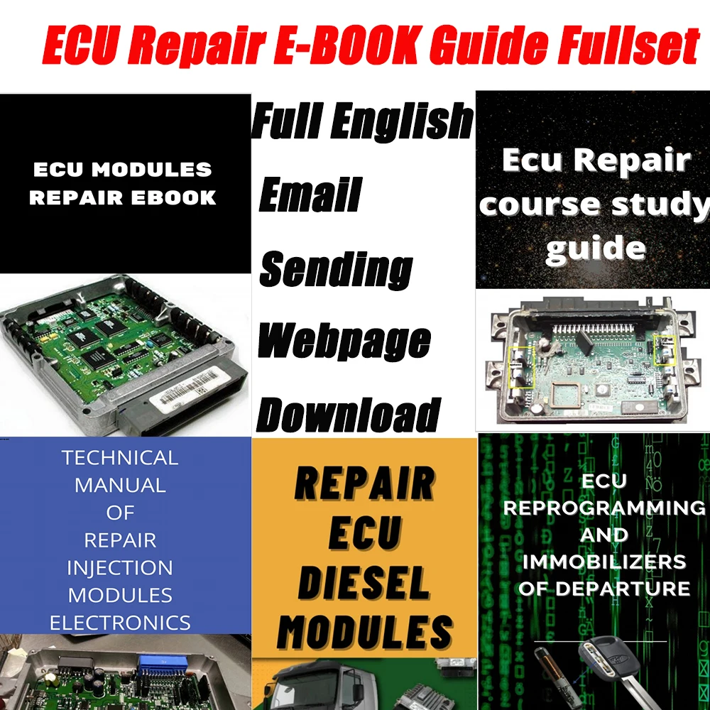 ECU Repair Manual English E-Book Fullset ecu Repair Injection Modules Diesel Electronics Study Guide Car Truck Diagnostic Tools