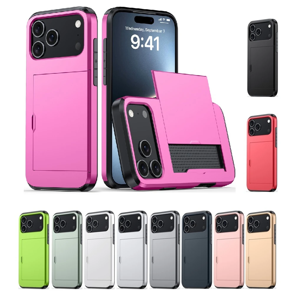 Étui portefeuille SGP pour iPhone 17 Air 17E 16E 16 X XS XR Pro Max Plus avec porte-cartes, protection robuste antichoc