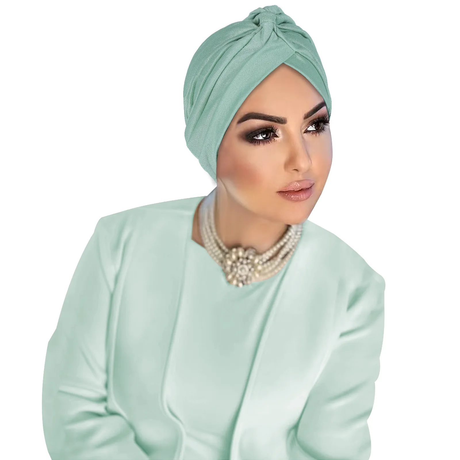 

Muslim Twist Turban Beanies Bonnet Soft Knotted Ruffle Headscarf Hijab Indian Hat Women Cancer Chemo Cap Headwear Turbante Mujer