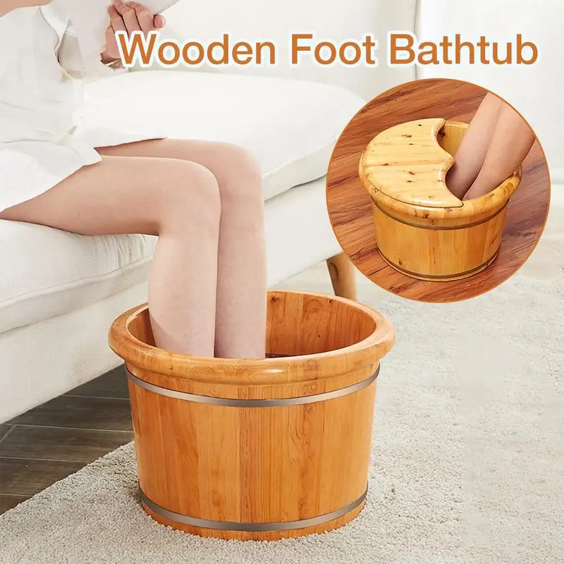 

Foot Soak Tub Durable Wooden Bucket For Bathing Household Foot Tub Foot Bathtub Pedicure For Comfortable Foot Bath