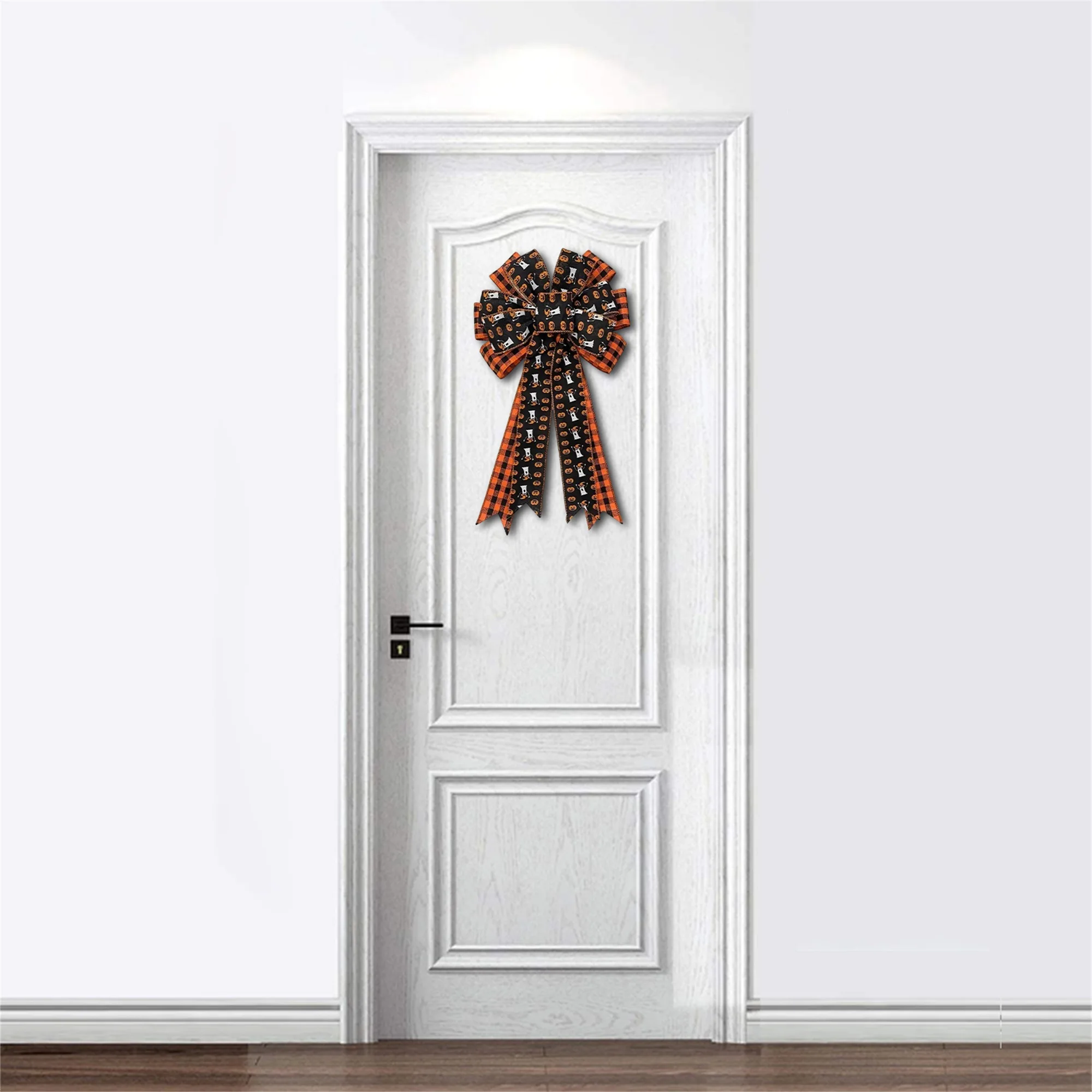 

Банты из ленты на Хэллоуин, большой бант в виде венка, набор праздничных украшений «сделай сам», для вечеринок и подарков на Хэллоуин