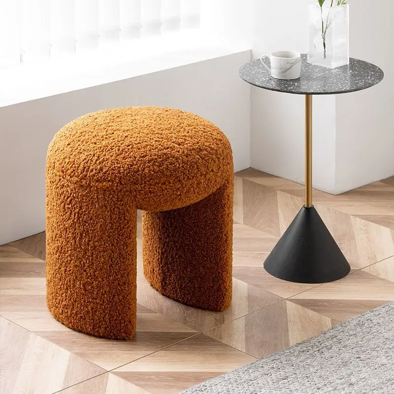 

Lambswool Bench Living Room Stool Shoes Change Stool Design Hallway Ottoman Stools Dressers Mobile Bedroom Makeup Ottomans