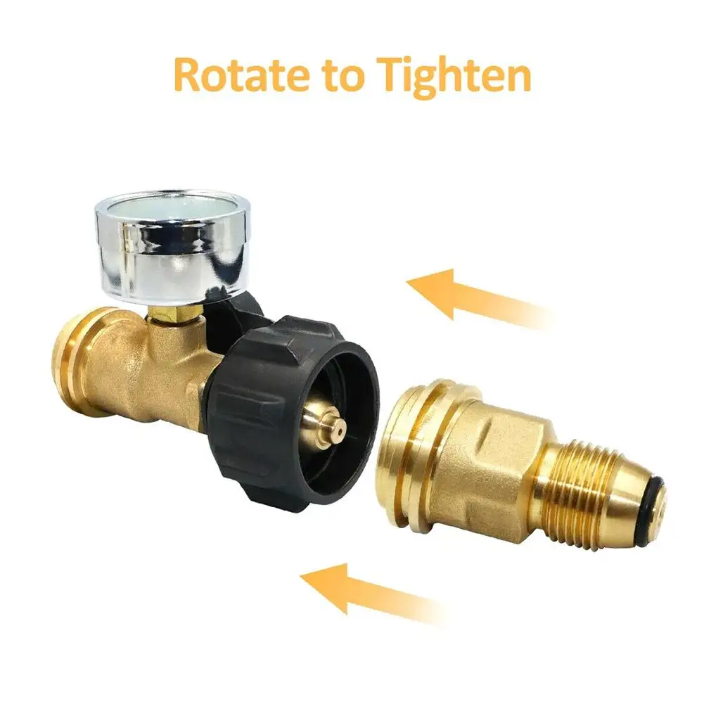 Propane LP TANK POL Service Valve To QCC Outlet Brass Adapter Part Camping Outdoor Propane Inflation Connector Gas Stove Adapter