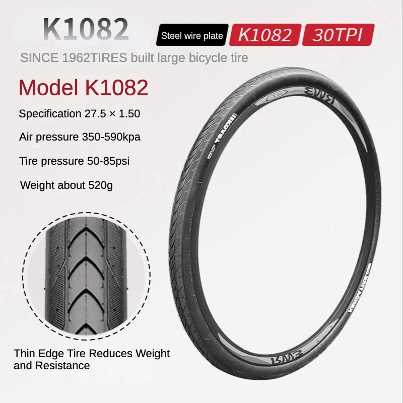 K1082 Bicycle Tire 27.5*1.5 Mountain Bike Tire 30TPI accessory