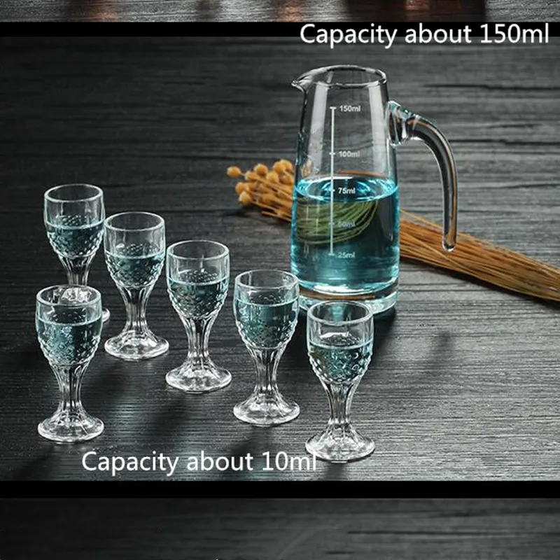 7PCS/lot European glass wine Simple household set