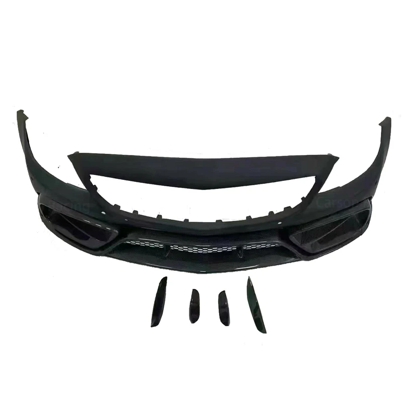 

Real Carbon Fiber IMP Style Tail Fin Bodykit Front Bumper for C-Class W205 Coupe Version C205 Cars Accessory