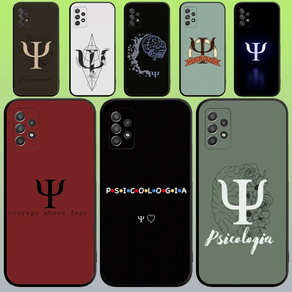 Psychologist Profession Psychology Logo Phone Case For Samsung Galaxy A20,A21,A22,A31,A32,A52,A53,A72,73,A80,A91 Soft Black Case