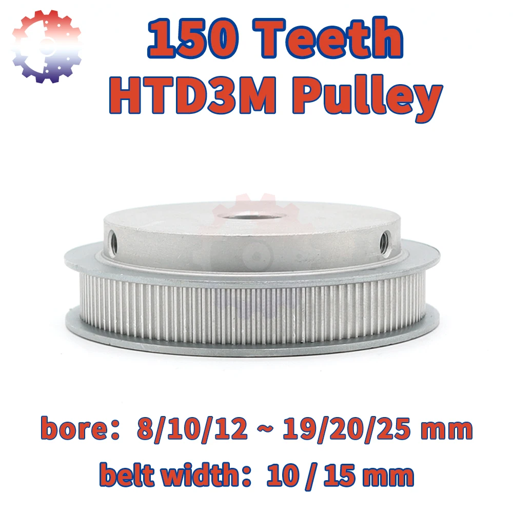 

150teeth 150T 3M Timing Pulley 150 Teeth HTD3M Pulley Bore 8/10/12~20/25mm Belt Width 10 15mm 3M Synchronous Wheel HTD 3M Pulley