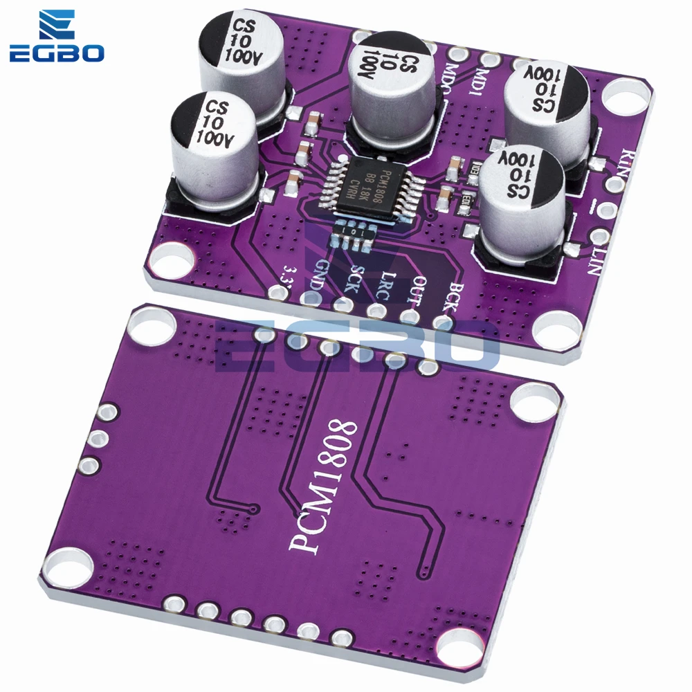 5v PCM1808 105dB SNR Audio Stereo ADC Single-Ended Analog-Input Decoder 24bit Amplifier Board Player Module