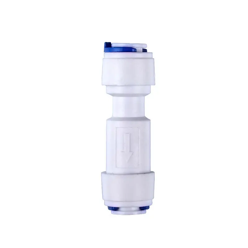 1PC Straight Check Valve 1/4' Quick Connect Pipe Fitting Plastic Unidirectional Check Valve Water Purifier Connector