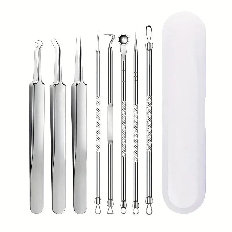 Ultra-Precise Acne And Blackhead Removal Tool Set pro Pimple Tweezers for Effective Face Care And Skin Purification JHH