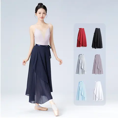 Women Long Chiffon Ballet Skirts Daydance