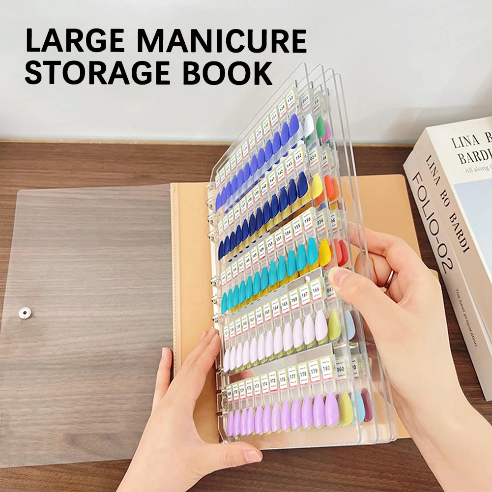 Libro magnetico per orologi per unghie Organizzatore per libri con display a colori per unghie da 120 punte magnetiche per uso domestico in salone