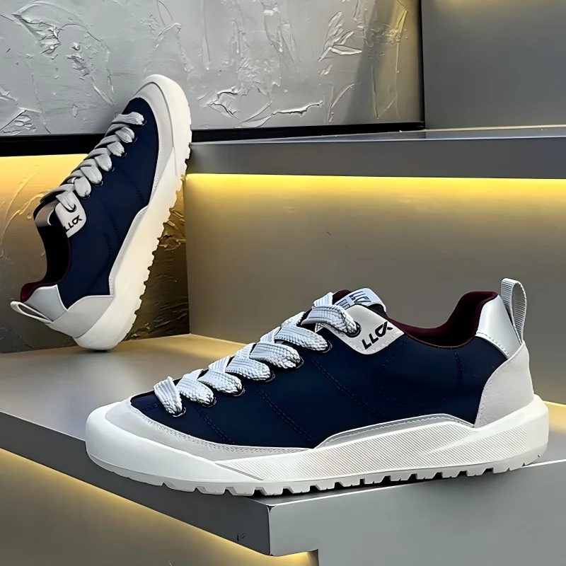 

Urban Trendy Leisure Sneakers Anti Slip Sturdy Sole Cozy Wearing Feel Daily Commute Outdoor Versatile Male Shoes