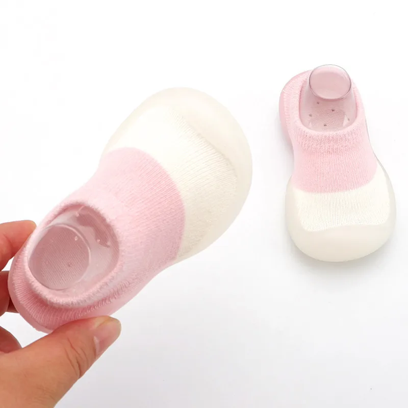 Babyschuhe, Lauflernschuhe, bequem, für Jungen und Mädchen, Kinder, Gummi, weiche, rutschfeste Sohle, Bodenschuhe, Strickstiefeletten – Detail 15
