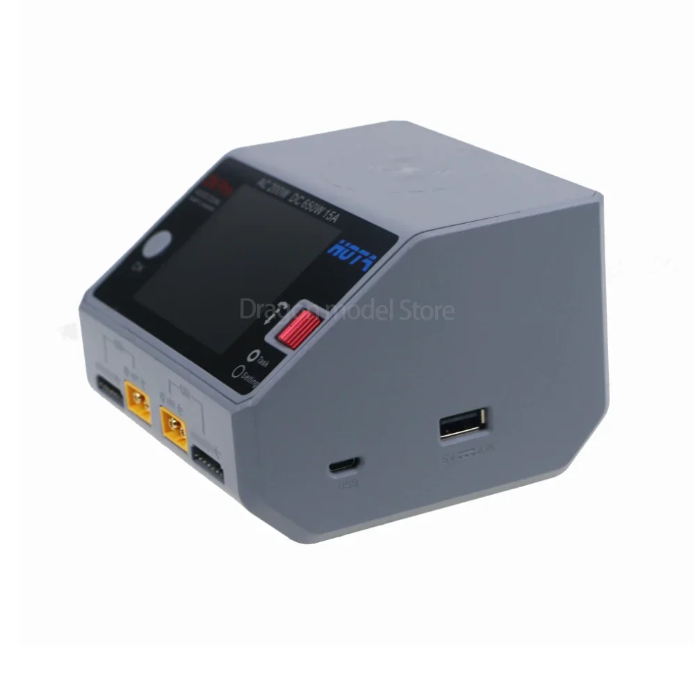 HOTA D6 Pro 200W AC/650W DC Cargador dual con carga inalámbrica para baterías de drones NiZn/NiCd/NiMH RC