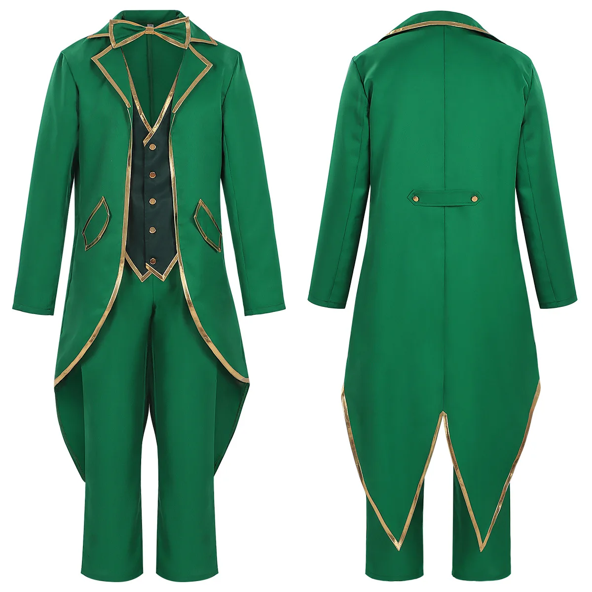 

Средневековый винтажный фрак в стиле стимпанк, мужской костюм в викторианском стиле эпохи Возрождения для вечеринки в честь Дня Святого Патрика.