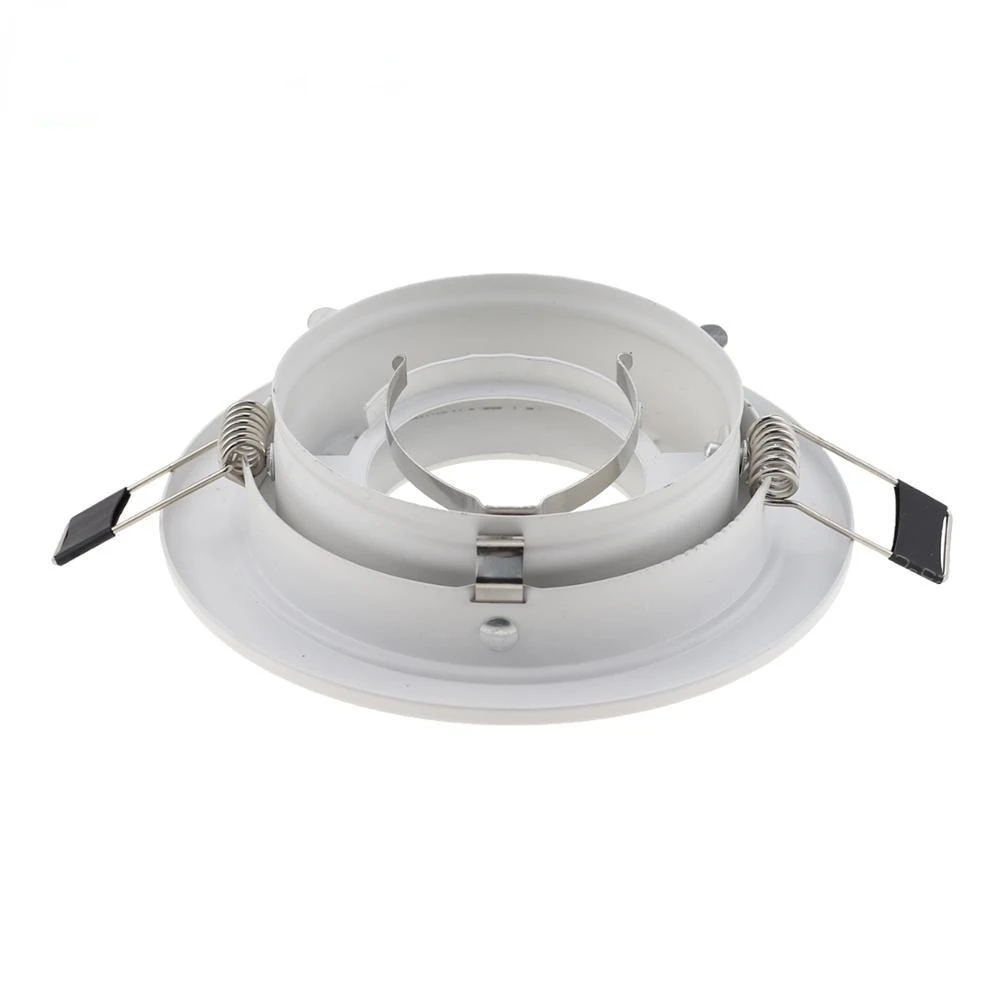 Universal Recesso LED Spot Light Frame, halogênio branco, suporte da lâmpada, Downlight Fitting, GU10