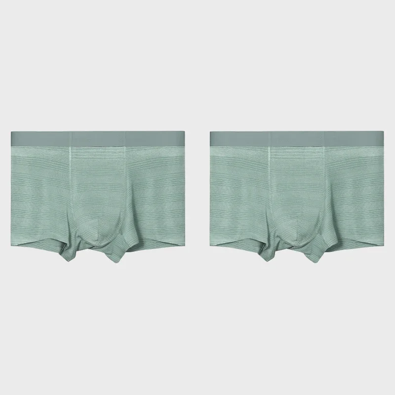 2 Stück antibakterielle Herrenunterwäsche für den Sommer, dünne, sexy Boxershorts aus Modal, atmungsaktive Sport-Boxershorts