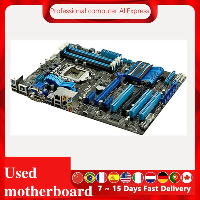 For ASUS P8Z68-V LE Computer Motherboard LGA 1155 DDR3 For Intel Z68 P8Z68 Desktop Mainboard  SATA II PCI-E X16 Used