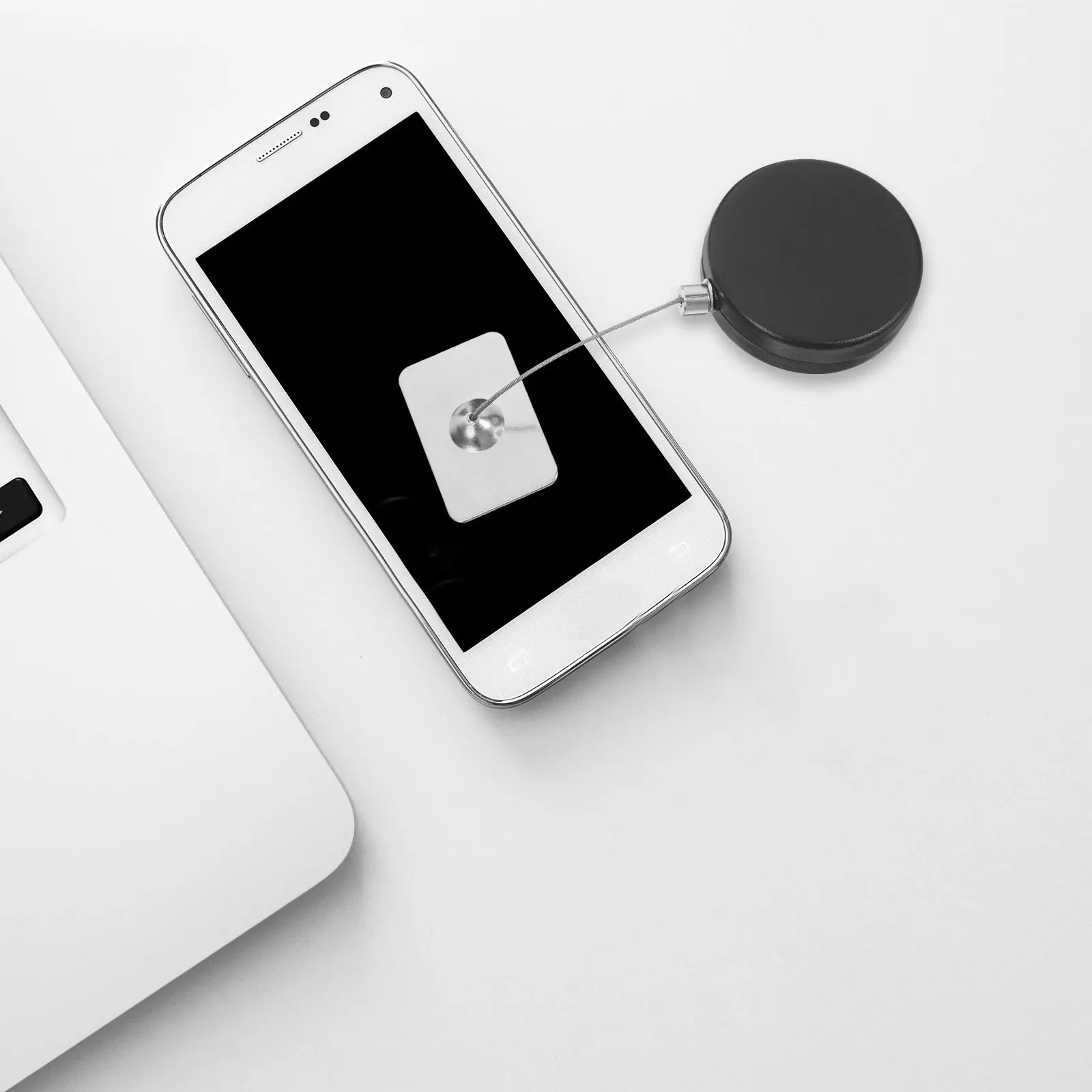 

Комплект из 2 выдвижных тросовых замков с дистанционным управлением для защиты от краж: для ноутбуков, багажа, рюкзаков, кафе