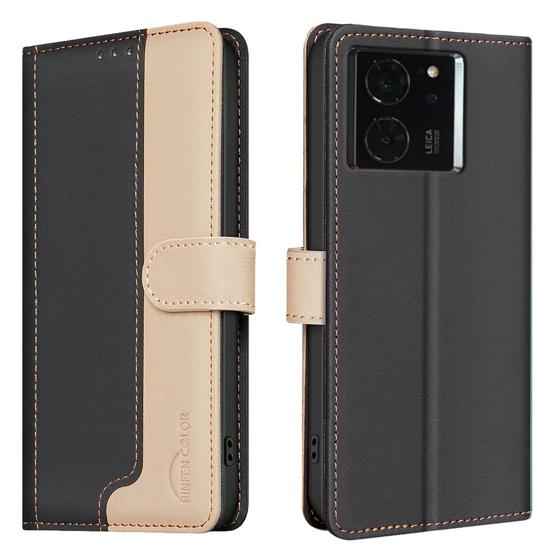 Luxury Leather Phone Case on For Xiaomi 14T 14 Pro 5G 14TPro 5G Conque Magnetic Wallet Flip Cover Case