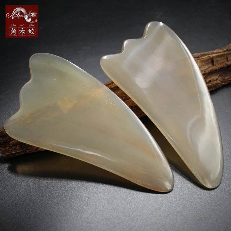 

Jiaomu Jiao White Buffalo Horn Scraping Board Massage Beauty Pad