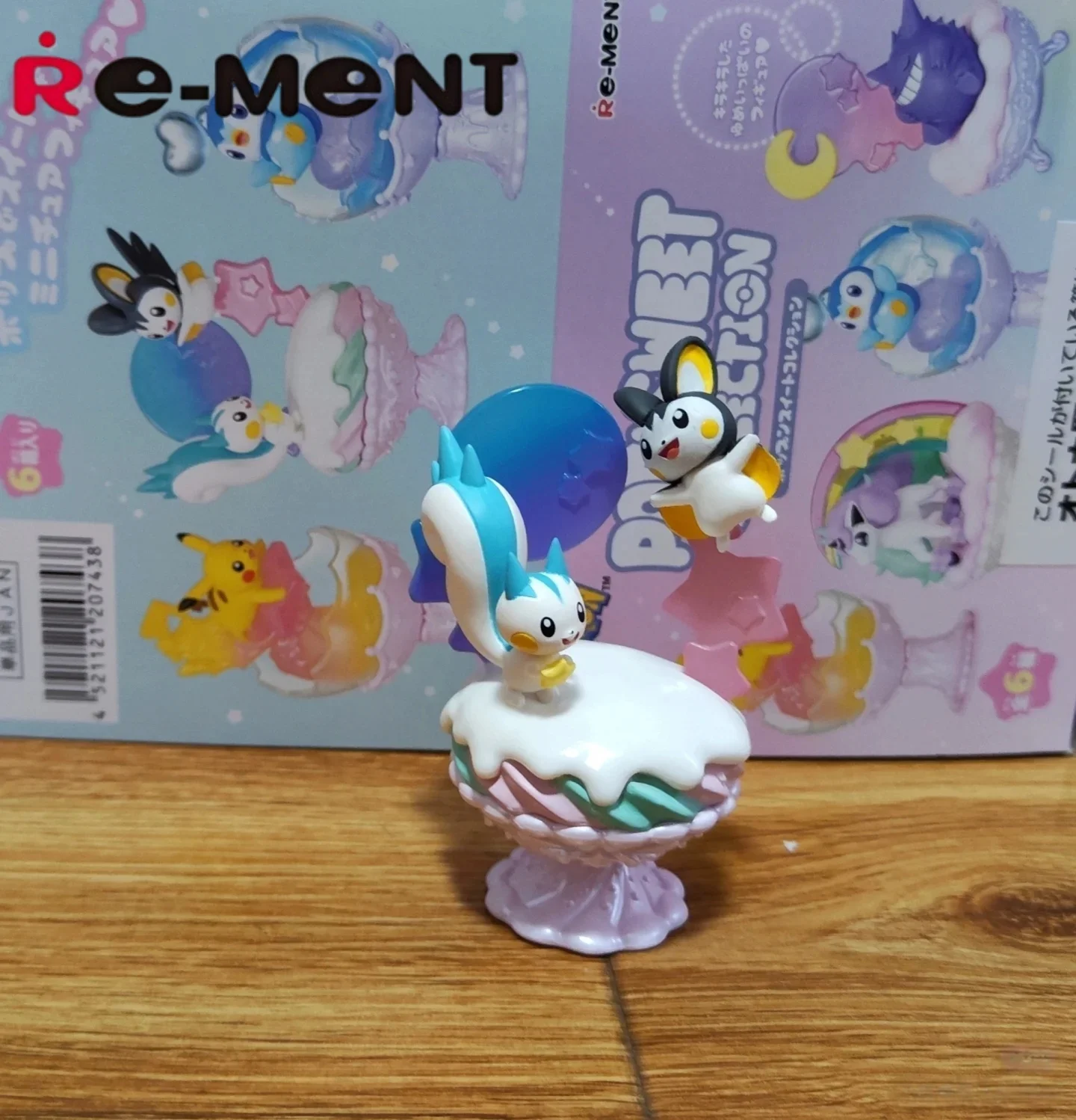 إعادة مينت البوكيمون مشهد مصغر الحلي صندوق أعمى كأس أرقام Ponyta Gengar Pachirisu Emolga دمية نموذج لعب للأطفال هدايا