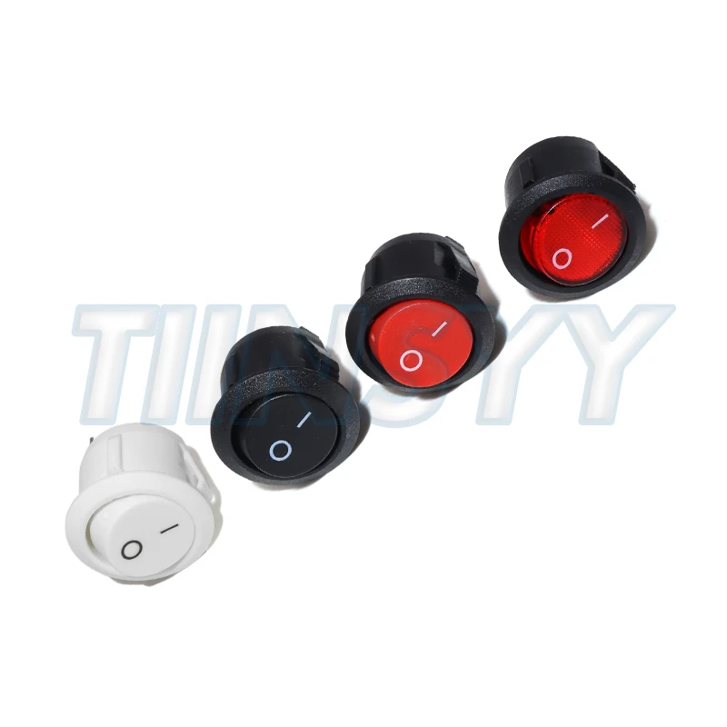 1PCS 2/3/4PIN Switch 20MM ON/OFF Round Rocker Switch LED illuminated Car Dashboard Dash Boat Van 12V 24V / 6A 250V / 10A 125V