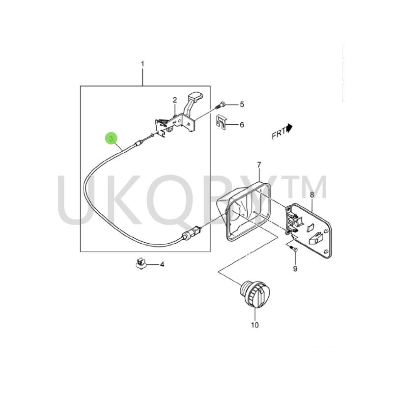 96548935 Suitable for Bu ic k Ex ce ll e fuel tank cover, fuel tank handle, fuel tank outer cover opening cable