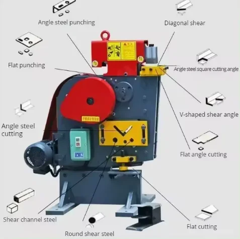 High Quality Metal Punching and Shearing Machine Hydraulic Parallel Bar Punch Channel Steel Angle Cutting