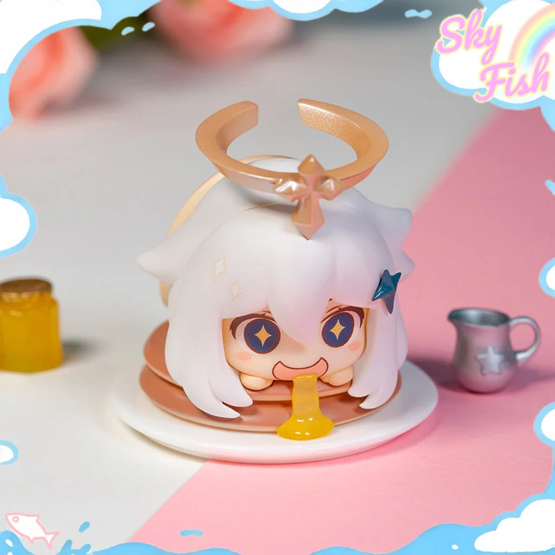 Apex Genshin Impact Paimon Figura Sorpresa con Temática de Comida, Esto No Es Comida de Emergencia, Linda Estatua de PVC, Regalo Coleccionable Sorpresa