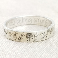 Fashion Simple Dandelion Flower Ring For Women Engraved Flower Ring Metal Alloy Ring Party Lady Daily Wear Jewelry Accessories