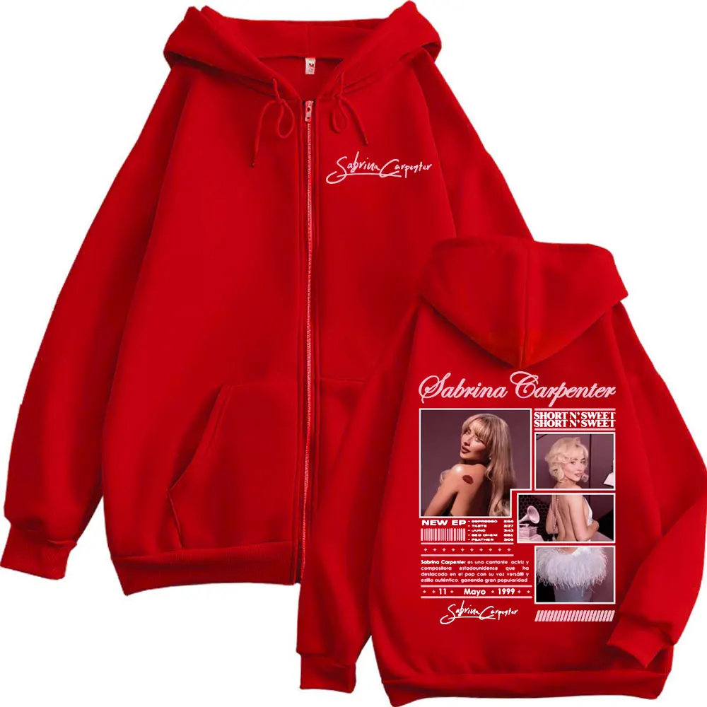 サブリナ カーペンター ショート N' Sweet Merch ジッパー パーカー
